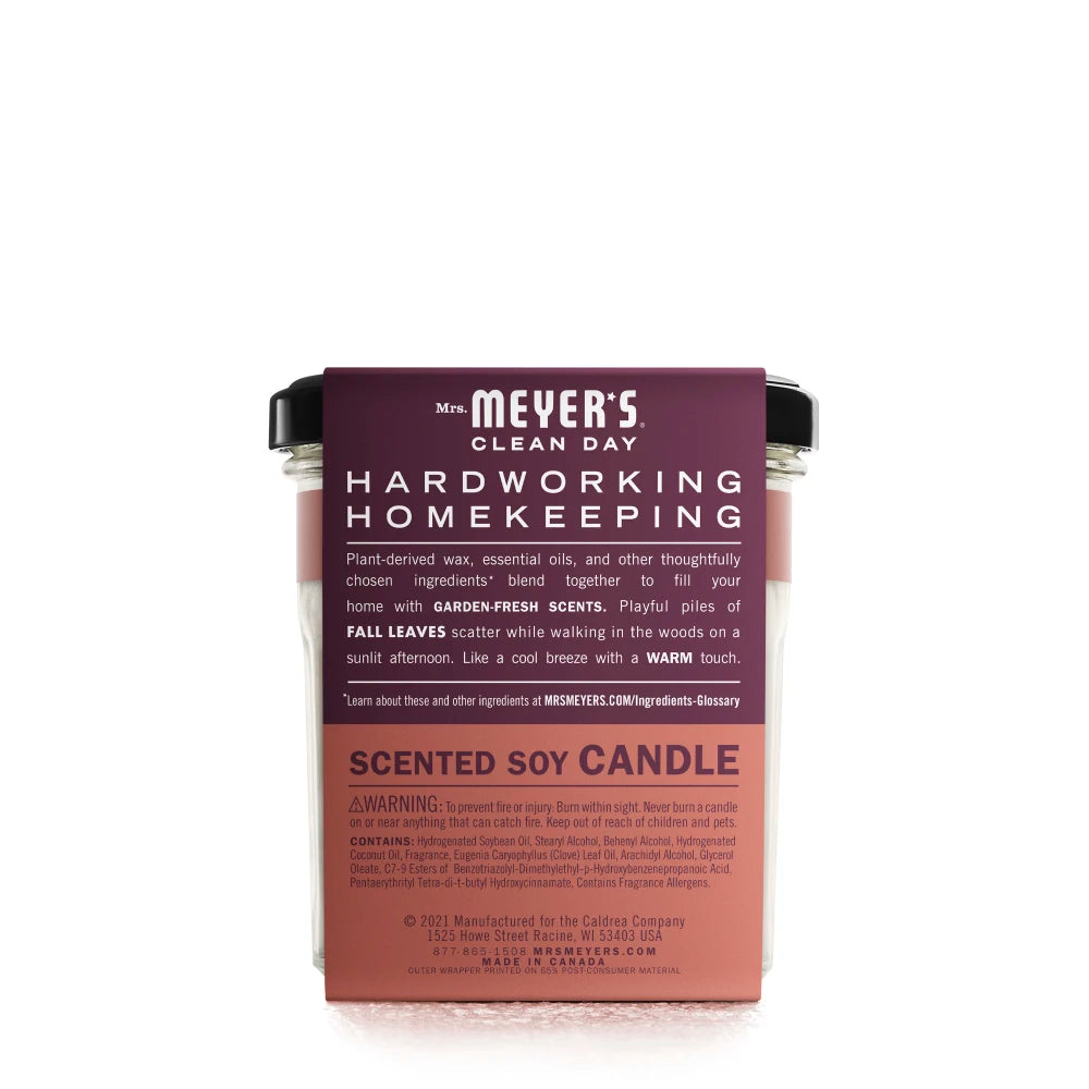 Fall Leaves Scented Soy Candle - Image 2